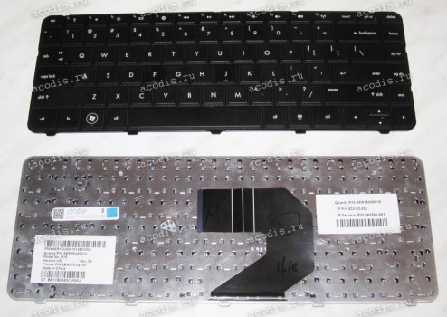 Keyboard HP/Compaq 43*, 45*, 63*, 65*, CQ43, CQ57, CQ58, Pavilion G4-1000, G6-1000 (Black/Matte/US) черная матовая