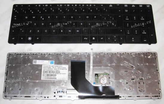 Keyboard HP/Compaq ProBook 6560B (Black-Black/Matte/SP) черная матовая PointStick
