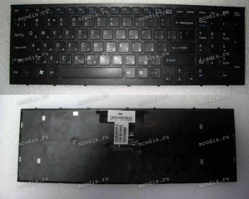 Keyboard Sony VPC-EB (p/n:148792871, A1773538A) (Black-Black/Matte/RUO) чёрная в чёрной рамке матовая русифицированная