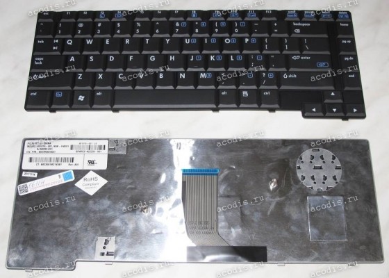 Keyboard HP/Compaq 8510p, 8510w (Black/Matte/US) черная матовая w/o PointStick