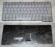 Keyboard Fujitsu Siemens Amilo A1650x, M7400, V20xx, V3405, V3505, V3535, V5535, V8210 б/у (Grey/Matte/RUO) чёрная матовая русифицир.