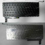 Keyboard Apple MacBook 15.4" A1286 (с SD) 2009, 2010, 2011, 2012 Европа Верт. ENTER (Black/Matte/UK-RUL)