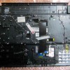 Keyboard Samsung NP-RC530 + topcase (p/n: BA75-03201C) (Black-Silver//RUO) черная с серебристым топкейсом русифицированная