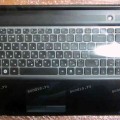 Keyboard Samsung NP-RC530 + topcase (p/n: BA75-03201C) (Black-Silver//RUO) черная с серебристым топкейсом русифицированная