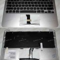 Keyboard Apple MacBook 11.6" A1370(2011), A1465(2012) with 11,6 TOPCASE w/o touchpad Америка Горизонтальный ENTER (Black/Matte/LED/US) чёрная матовая