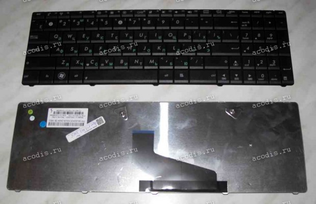 Keyboard Asus K53BR, K53BY, K73BY, K53TA, K53U, K53Z, K73T, X53S, X53U (Black/Matte/RUO) чёрная матовая русифицированная