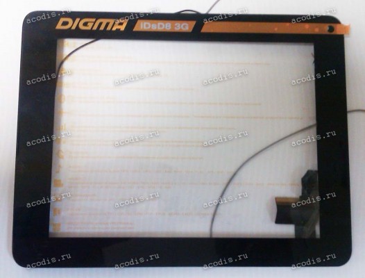 8.0 inch Touchscreen  50 pin, Digma iDsD8, черный с рамкой, разбор