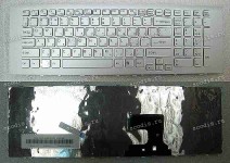 Keyboard Sony VPC-EJ2M1R (Sony p/n: 148972316, 148972361) (White-White/Matte/RUO) белая в белой рамке матовая русифицированная