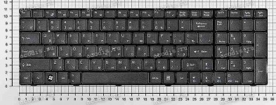 Keyboard MSI A6200, A6205, CR650, CR630, CX61, CX605, CX620MX, CX70, CX705, GE60, GE620, GE70, MS-16GA, MS-1755, MS-1756 (p/n: S1N-3ERU2F1-SA0) (Black/Matte/RUO) русифицированная