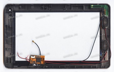 7.0 inch Touchscreen  6 pin, Digma iDxD7 3G (шлейф центр) черный с серебряной рамкой, разбор