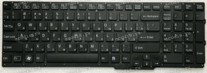 Keyboard Sony SVS15 (p/n: ) (Black/Matte/LED/RUO) чёрная русифицированная с подсветкой