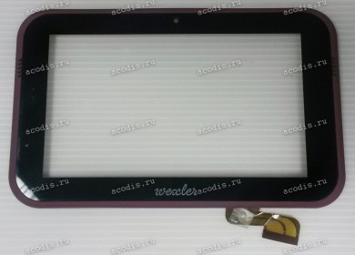 7.0 inch Touchscreen  40 pin, Wexler TAB 7b, черный c темно-красной рамкой, NEW