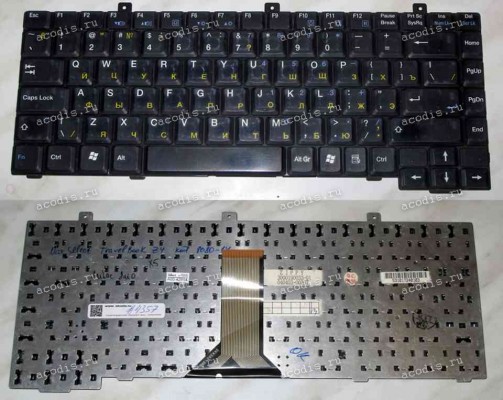 Keyboard MaxSelect TravelBook X5, Z4, Mitac Mio б/у (Black-Transparent/Matte/RUO) прозрачныа чёрная матовая русифицированная