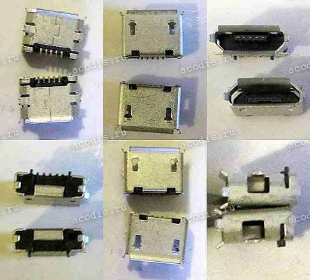 MicroUSB Jack Type B 5 pin SMD (#4556)