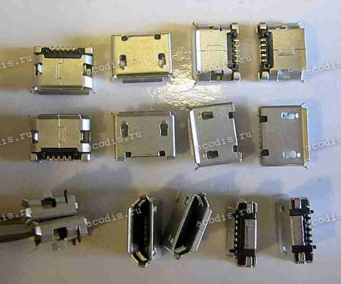 MicroUSB Jack Type B 5 pin SMD (#4558)