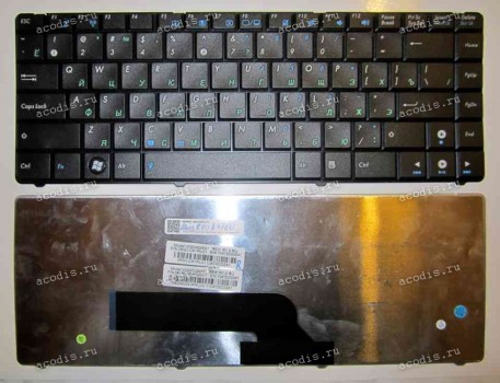 Keyboard Asus F82, K40, P80, P81, X8 (Black/Matte/RUO) чёрная матовая русифицированная
