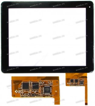 9.7 inch Touchscreen  12 pin, Digma iDs10, OEM черный (Digma iDs10, Texet  TM-9720/9740, RoverPad 3W9.4, IconBit NetTab Space), NEW