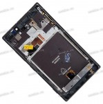 4.5 inch Nokia Lumia 925 (LCD+тач) черный с рамкой и кнопками 1280x768 LED  NEW