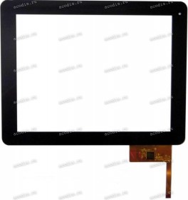 9.7 inch Touchscreen  12 pin, CHINA Tab QSD DPT 300-L4567K-B00, OEM черный (DNS AirTab M973G, RoverPad 3W9.4, Ployer MOMO19HD), NEW