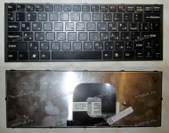 Keyboard Sony VPC-YA / YB (Sony p/n: A1803985A) (Black-Black/Matte/RUO) чёрная матовая в чёрной рамке