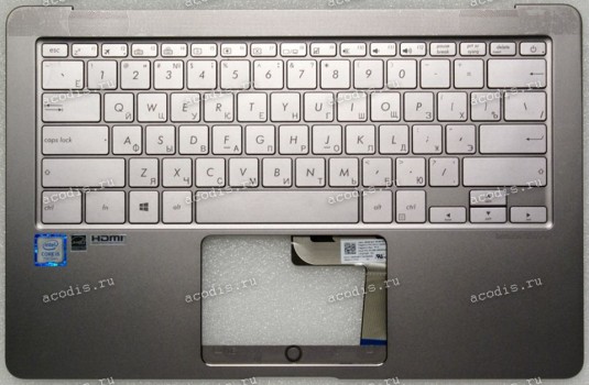 Keyboard Asus UX490F серый металлик ()+ Topcase русифицированная