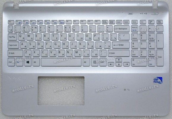 Keyboard Sony FIT 15 SVF15 (White/RUO) белая, русифицированная (p/n :3PHK9PHN040)+Topcase