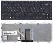 Keyboard Lenovo IdeaPad Flex 2 14 (p/n: 25214828) (Black-Black/LED/Matte/RUO) чёрная с чёрной рамкой и подсветкой матовая русифицированная