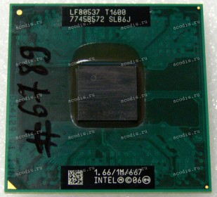 Процессор Socket P (PGA-478) Intel Celeron T1600 (p/n: SLB6J) (2*1.67GHz=166MHz x 10, 2*1MB, 65nm, 35W)