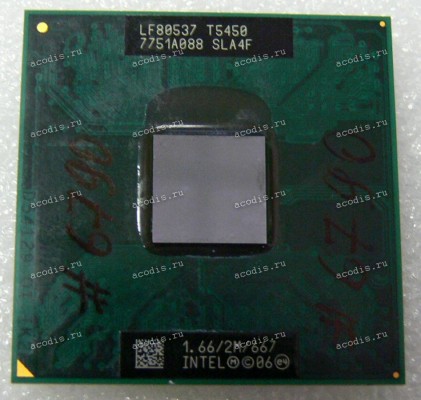 Процессор Socket P (PGA-478) Intel Core 2 Duo Mobile T5450 (p/n: SLA4F) (1.67GHz=167MHz x 10, 2Mb