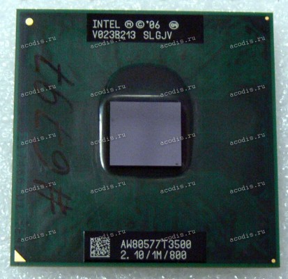 Процессор Socket P (PGA-478) Intel Celeron T3500 (p/n: SLGJV) (2.10GHz=200MHz x 10.5, 1Mb