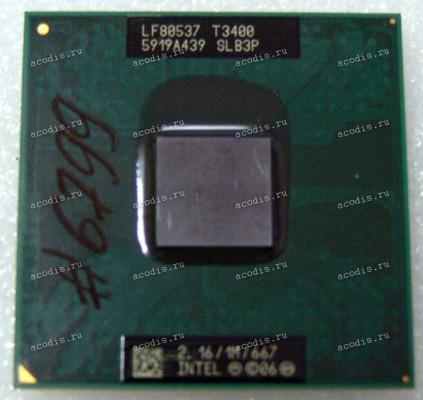 Процессор Socket P (PGA-478) Intel Pentium Dual-Core T3400 (p/n: SLB3P) (2.17GHz=167MHz x 13, 1MB)