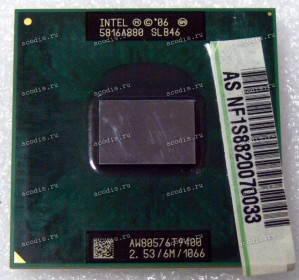 Процессор Socket P (PGA-478) Intel Core 2 Duo Mobile T9400 (p/n: SLB46) (2.53GHz=266MHz x 9.5, 6Mb