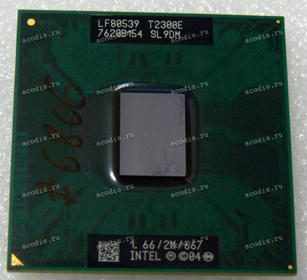 Процессор Socket M (mPGA478MT) Intel Core Duo T2300E (SL9DM) (1.67GHz=167MHz x 10, 2MB, 65nm