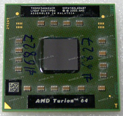 Процессор Socket S1G1 (638) AMD Turion 64 MK-36 (TMDMK36HAX4CM) (2.00GHz=200MHz x 10, 512kB, 90nm