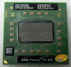 Процессор Socket S1G1 (638) AMD Turion 64 X2 TL-60 (TMDTL60HAX5CT) (2*2.00GHz=200MHz x 10, 2*512kB