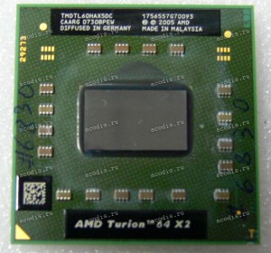 Процессор Socket S1G1 (638) AMD Turion 64 X2 TL-60 (TMDTL60HAX5DC) (2*2.00GHz=200MHz x 10, 2*512kB