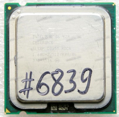 Процессор Socket LGA 775 Intel Celeron 420 (p/n: SL9XP) (1.60GHz=200MHz x 8