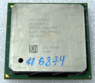 Процессор Socket 478 Intel Celeron D 315 (p/n: SL7XG, SL87K) (2.26GHz=133MHz x 17, 256kB, 90nm