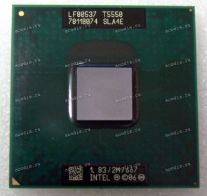 Процессор Socket P (PGA-478) Intel Core 2 Duo T5550 (p/n: SLA4E) (1.83GHz=166MHz x 11, 2Mb, 65nm