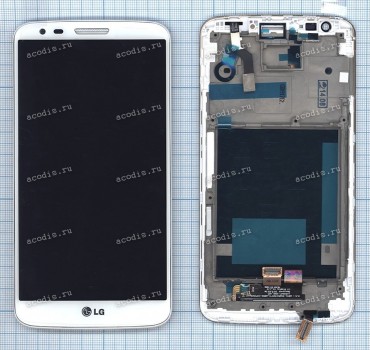 5.2 inch LG G2 (D802) (LCD+тач) белый с рамкой 1920x1080 LED  NEW