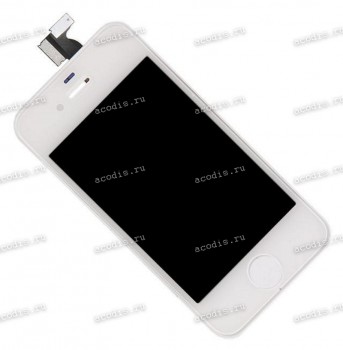 3.5 inch Apple iPhone 4 (LCD+тач) белый с рамкой 960x640 LED  NEW