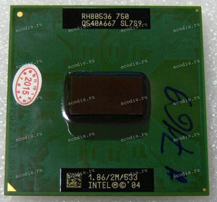 Процессор Socket 479/FC-µPGA Intel Pentium M 750 (p/n: SL7S9) (1.87GHz=133MHz x 14, 2MB