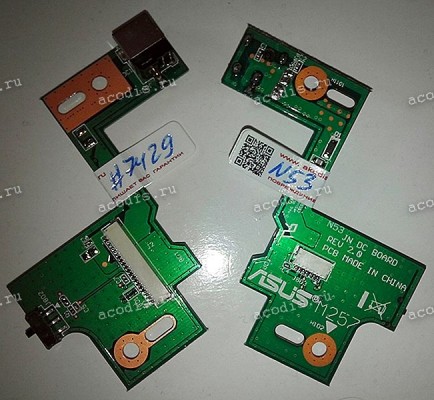 DC Jack board Asus N53, N53D, N53J, N53S, N53T, N71 !!! Rev. 2.0 !!! (p/n: 60-NZTDC1000-C01) N53JN DC_BD./AS