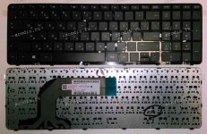 Keyboard HP/Compaq Pavilion 17-e, 17-e000, 17-e100 с рамкой (Black/Matte/RUO) чёрная руcифицированная