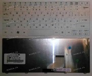 Keyboard Acer Aspire One 522, 532, 532H, Gateway LT21 (White/Matte/RUO) белая матовая русифицированная