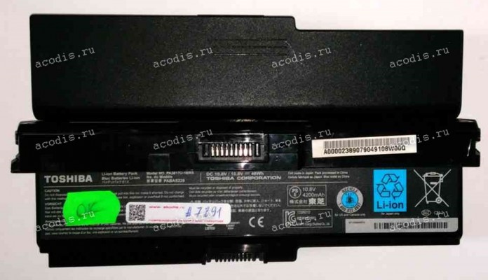 АКБ Toshiba Satellite A6**, C6**, L3**, L5**, L6**, L7**, M3**, M5**, M6**, P7**, T1**, U40*, U50* (PA3634U-1BRS, PA3817U-1BRS) 11,1V разбор