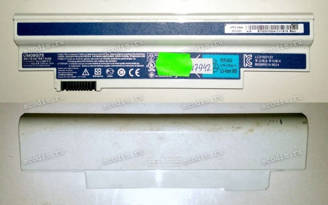 АКБ Acer Aspire One 532, 533, eMachines 350, Gateway LT21*, Packard Bell EasyNote Dot S2 (UM09G75) 11,1V разбор