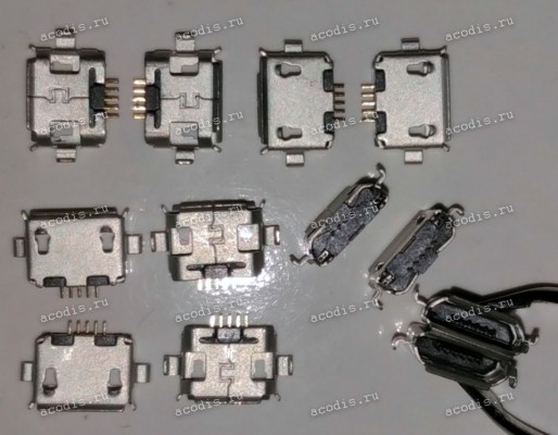 MicroUSB Jack Type B 5 pin SMD (#8447)