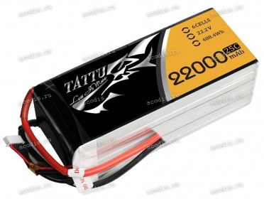 АКБ Li-Pol 22,2V 22000mAh 488,4Wh 200x91x64mm Gens ACE Tattu TA-25C-22000-6S1P-AS150 6S1P 25C (for DJI S1000, S1000+, OnyxStar FOX-C8-HD)