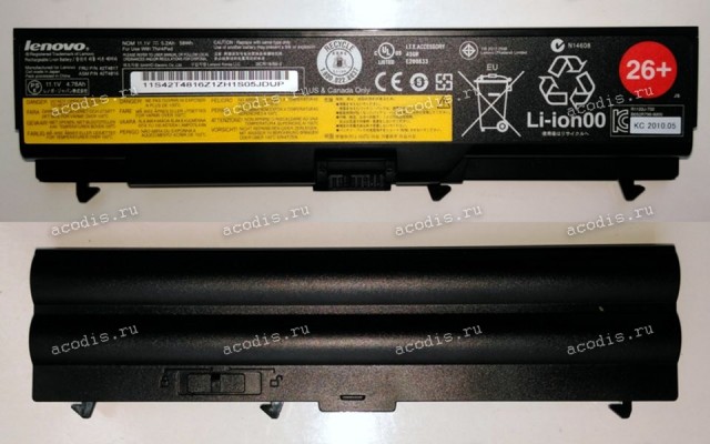 АКБ Lenovo/IBM ThinkPad 24+ Edge-14, Edge-15, Edge-E40, Edge-E420, Edge-E425, Edge-E50, Edge-E520, Edge-E525, L410, L412, L420, L421, L510, L512, L520, L530, L530, SL-410, SL-510, T410, T410i, T420, T420i, T510, T510i, T520, T520i, T530, W510, W520 (42T47